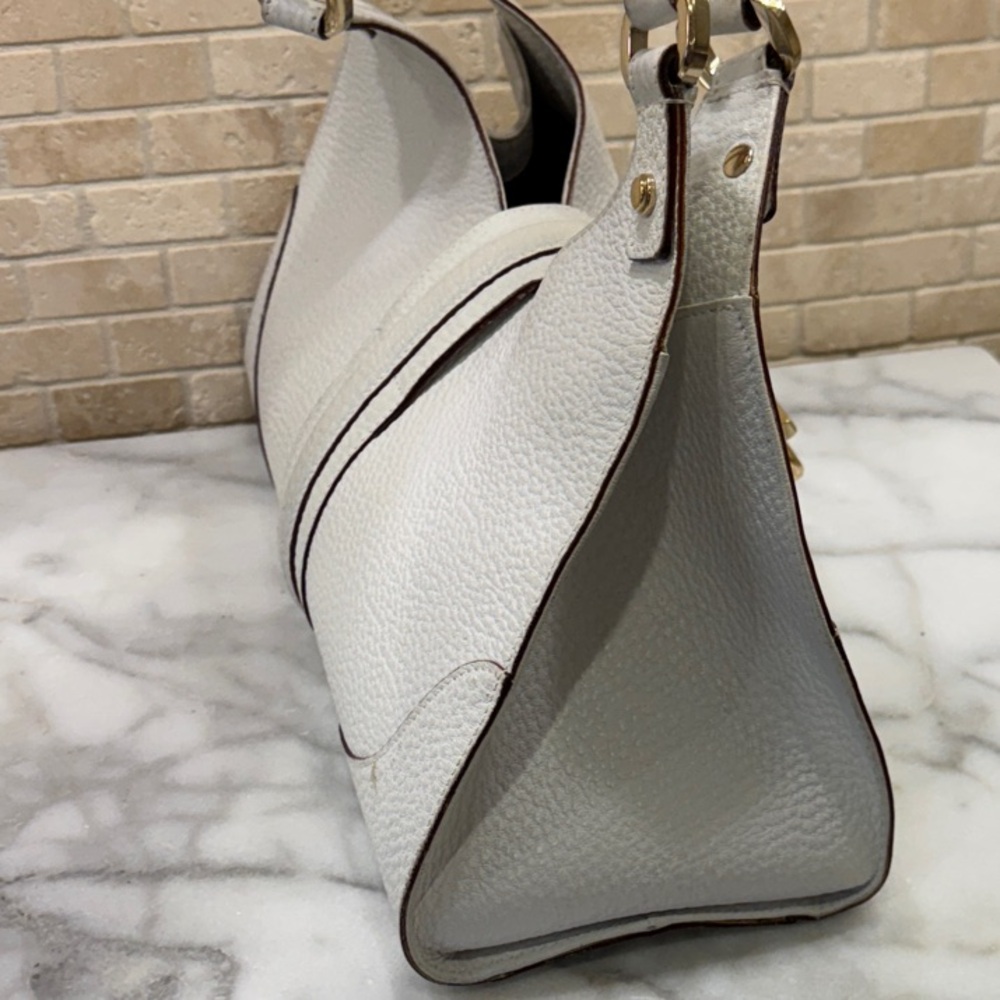 Gucci Junco White Calfskin Leather Vintage Shoulder Bag Authentic - Picture 13 of 16
